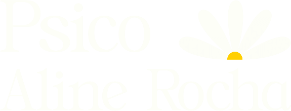 Logo branca da psicóloga Aline Rocha